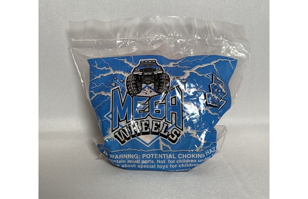 1995 Wendy's Mega Wheels Truck Black Purple Music Toy NIB Kids Meal Stickers